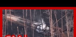 Drone video shows moment Ukrainian artillery strikes Russian forces