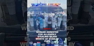 Woman arrested for allegedly stealing $2,500 worth of Stanley cups