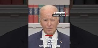 Biden blames Putin for Navalny's reported death