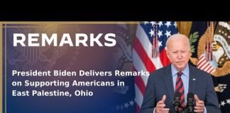 President Biden Delivers Remarks on Supporting Americans in East Palestine, Ohio