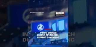 Video shows inside of church during shooting