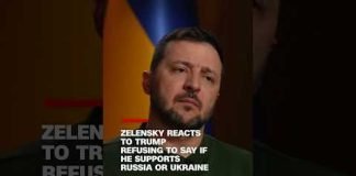 Zelensky reacts to Trump refusing to say if he supports Russia or Ukraine
