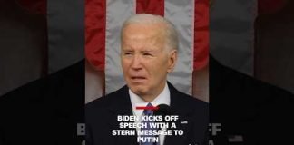 Biden kicks off speech with a stern message to Putin