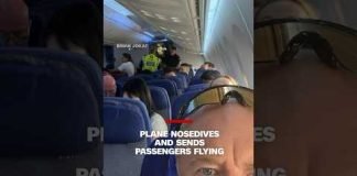 Plane nosedives and sends passengers flying