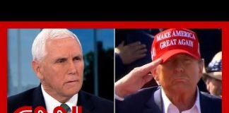 See Pence's reaction after Trump salutes Jan. 6 prisoners at rally