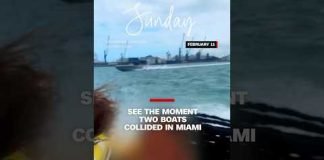 See the moment two boats collided in Miami