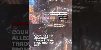 Country star arrested after allegedly throwing chair from rooftop bar #cnn #news