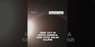 First city in North America sees total solar eclipse