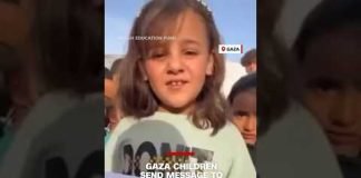 Gaza children send message to US student protesters