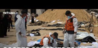 Over 200 bodies discovered in mass graves at Gaza’s Nasser Hospital