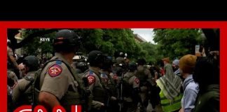 Video shows strong police presence at University of Texas over pro-Palestinian protest