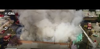 3-alarm fire at commercial building in Lynwood