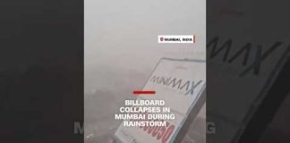 Billboard collapses in Mumbai during rainstorm