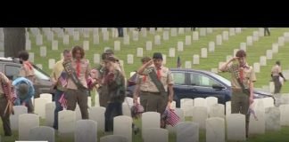 Cub scouts honor Memorial Day