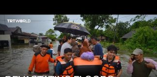 Flash floods and cold lava flow hit Indonesia’s Sumatra island