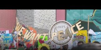 Hundreds rally for peace in downtown LA