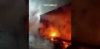 Illegal Zionist settlers set Gaza aid trucks on fire