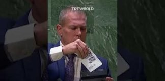 Moment Israeli ambassador shreds UN Charter at General Assembly