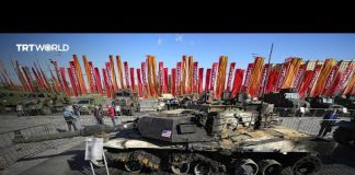 Moscow flaunts military hardware captured during conflict