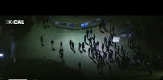 No police in sight as protestors gather on UCLA campus