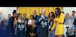 President Biden and Vice President Harris welcome the Las Vegas Aces to the White House