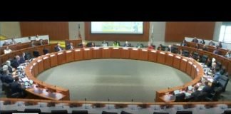 Protesters demand divestment outside of CSU Board of Trustees meeting in Long Beach