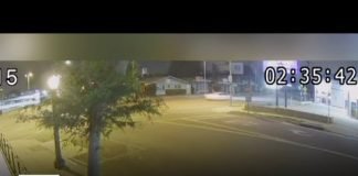 Surveillance footage shows moments Tesla flies through red light before deadly crash