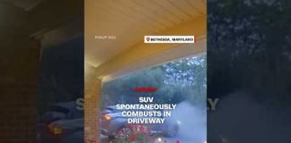 SUV spontaneously combusts in driveway