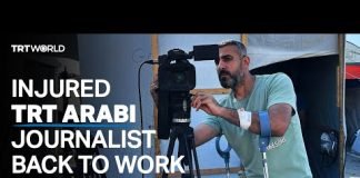 TRT Arabi journalist Sami Shehada returns to work after losing leg in Israeli attack