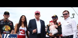 Trump gets roaring reception at NASCAR race