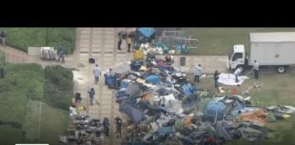 UCLA encampment cleanup is underway