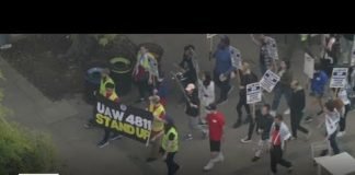 UCLA workers walk off the job to protest university's handling of Gaza protests