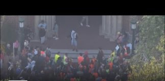 USC faculty stage walk out in support of school's pro-Palestinian encampment