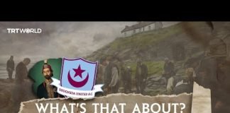 Why does an Irish football club logo feature the Ottoman flag?