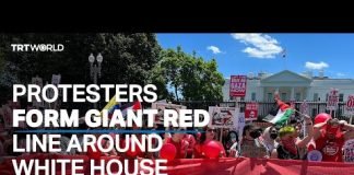 ’Biden, we are your red line!’: Pro-Palestine activists surround White House