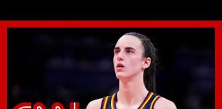 Caitlin Clark reacts after being left off Team USA's Olympic team