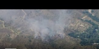 Firefighters battle brushfire in Kagel Canyon