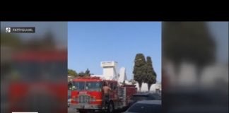 Shirtless man attacks Los Angeles County firefighters in South LA
