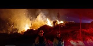 Strong winds continue to fuel forward progress of Post Fire burning near Gorman