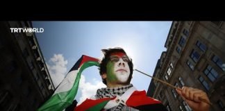 Thousands rally in London for Gaza ceasefire