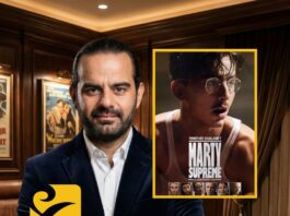 A Chaotic American Dream: Marty Supreme Movie Review Timothée Chalamet in Marty Supreme, accompanied by film critic Efe Teksoy's review title.